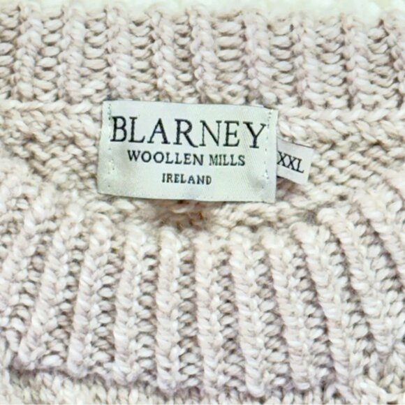 Blarney Woollen Mills Ireland Heavyweight 100% Merino Wool Cable Knit Sweater - Picture 3 of 12